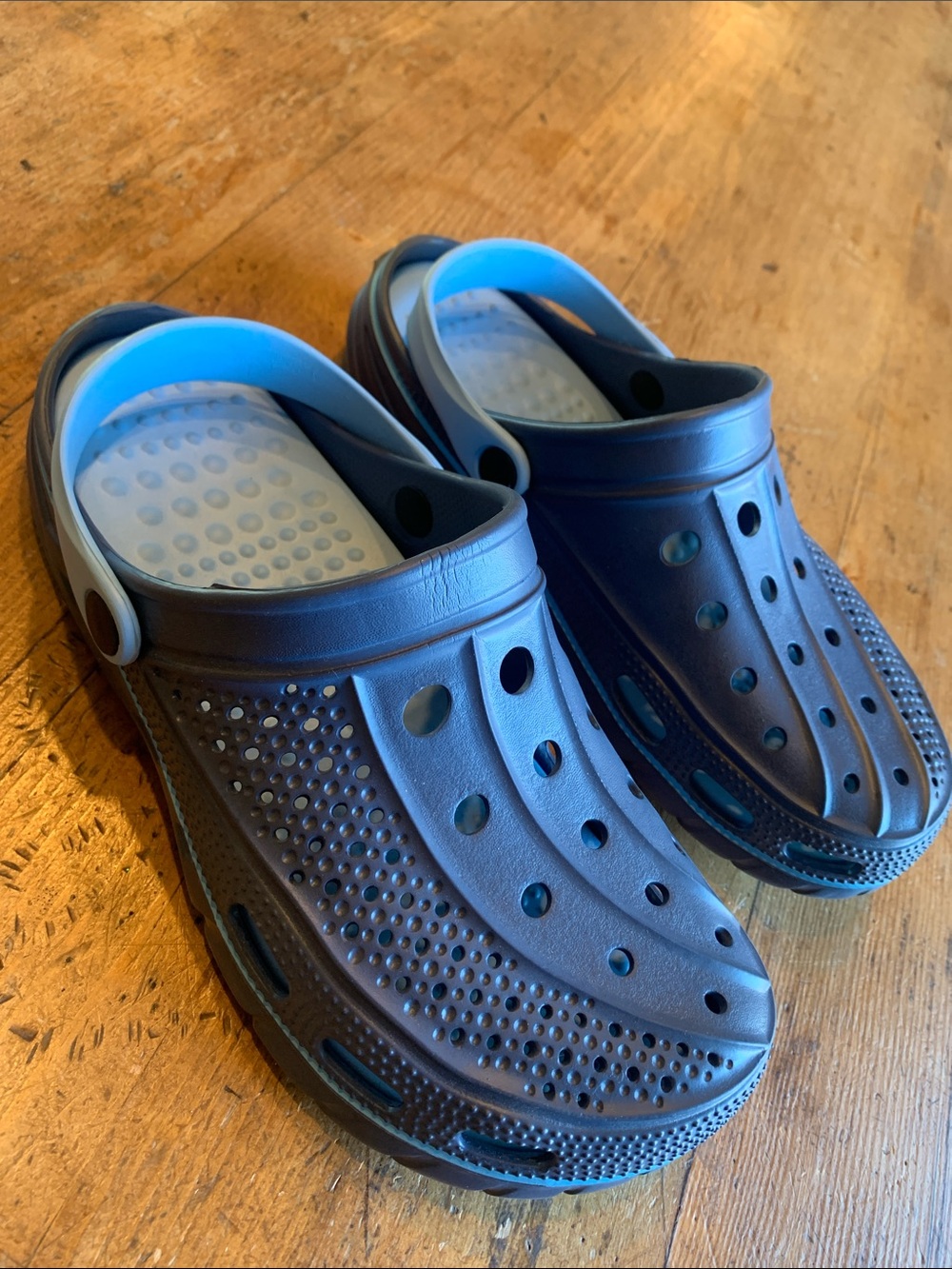 Navy Blue Slip-On Clog Sandals - Picture 13 of 16
